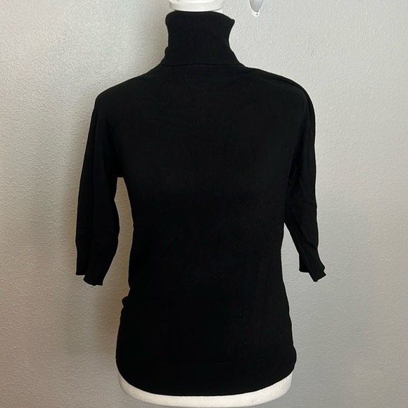 Zara Sweaters - Zara Lightweight Elbow Sleeve Turtleneck Sweater Size Small